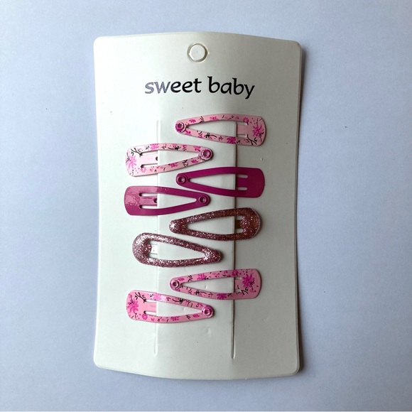 NWT Girl or Woman Small Mini Pink Hair Clips - Picture 2 of 4